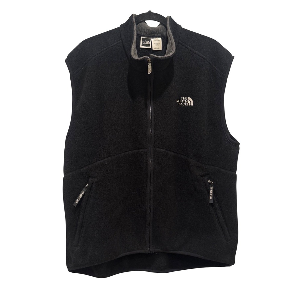 The North Face Fleece Vest Mens XL Black Polartec Full Zip Made in USA Gorpecore
